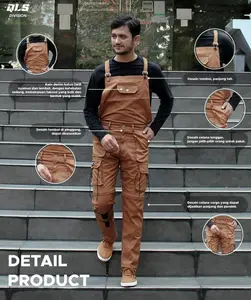 Celana Overall Cargo Pria Panjang Pendek