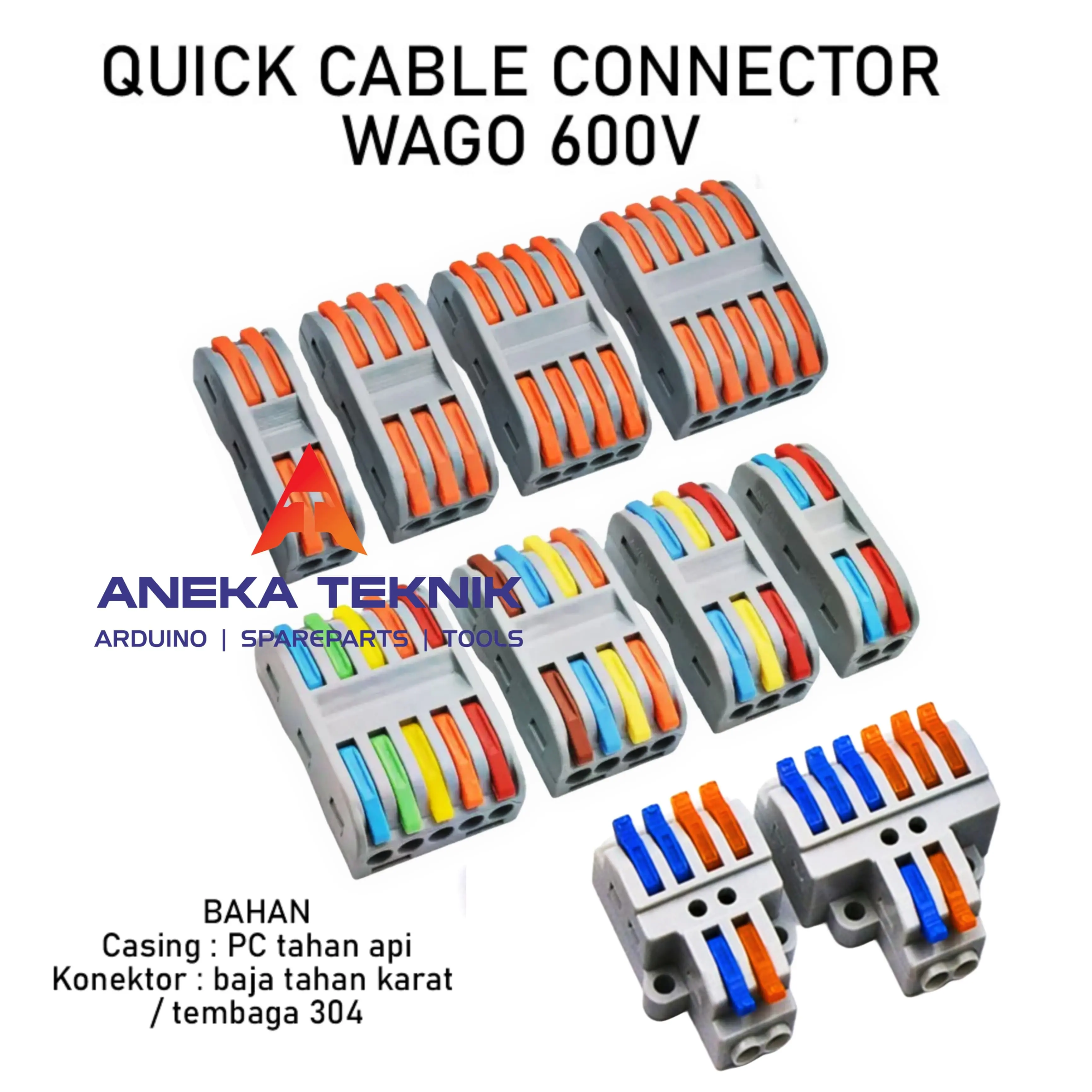 Quick Cable Connector WAGO 600V / Terminal Block Penghubung Kabel