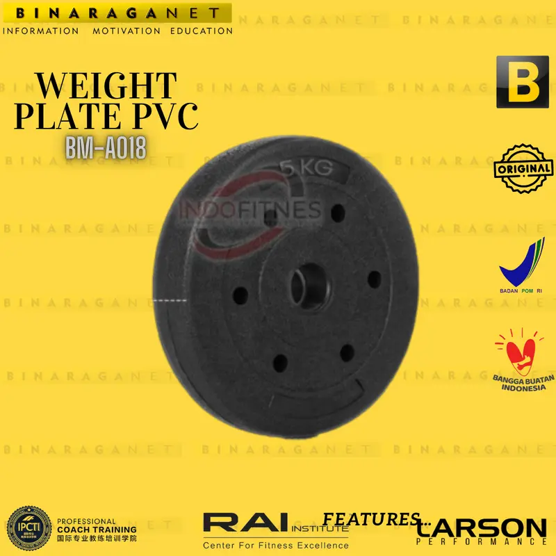 BODYMASTER Plate beban PVC A018 Barbell Piringan Beban Dumbell Rubber - 2,5KG, BELUM ONGKIR 0