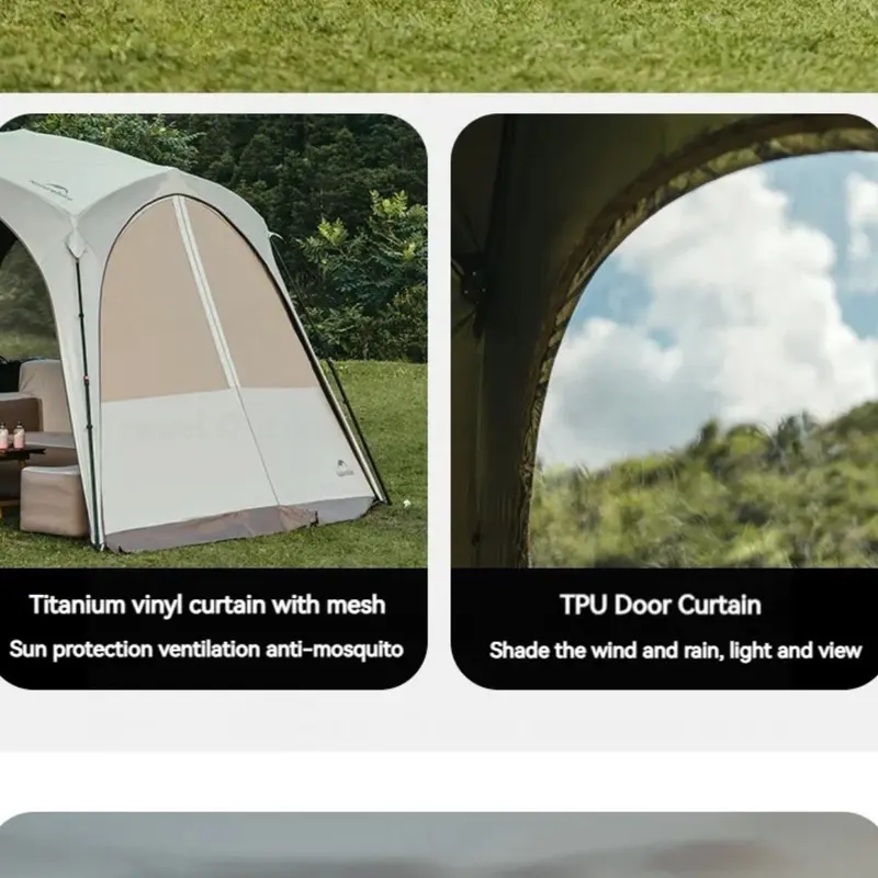 DOOR CURTAIN NATUREHIKE HEXAGONAL SHELTER TENT PINTU DAN TPU PLASTIK TENDA SHELTER HEXA CAMPING OUTDOOR 1