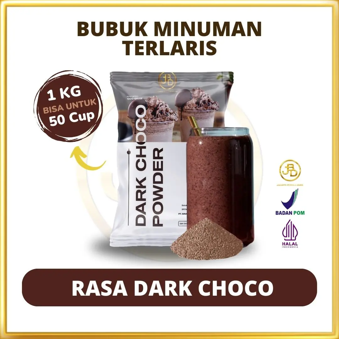 Bubuk Minuman Premium Dark Chocolate 1Kg || Jakarta Bubble Drink