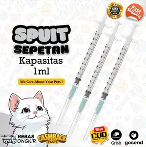 Spet Spuit Minum Makan Pet Feeding Kit Kucing Anjing 1ml Pipet  Obat Vitamin