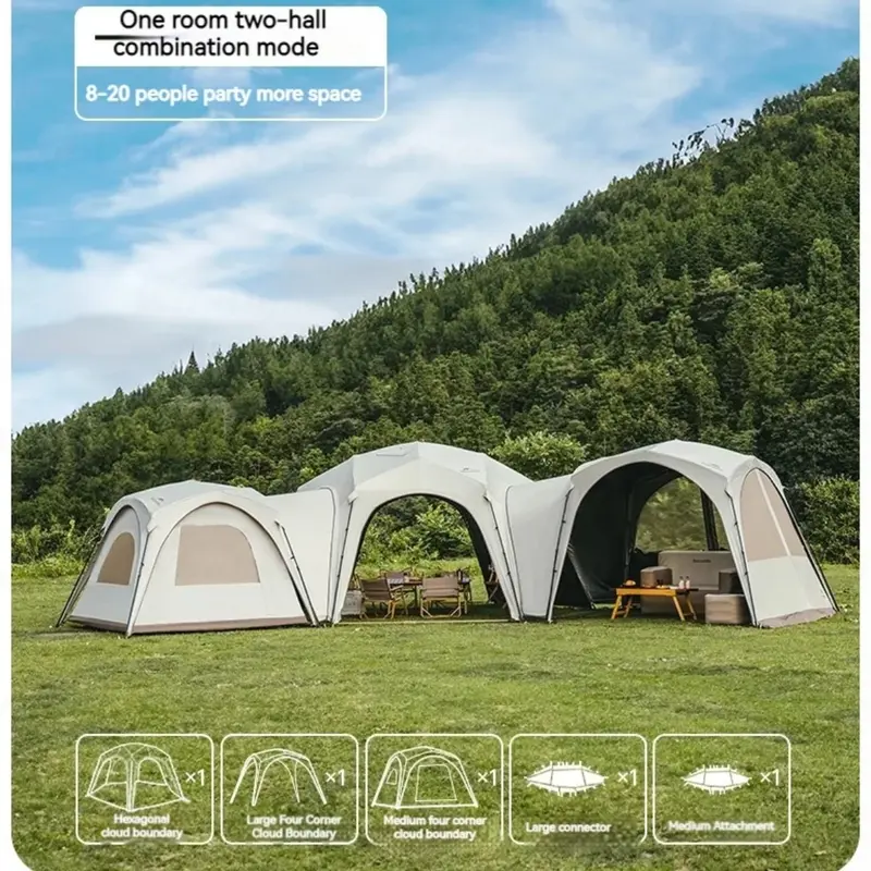 DOOR CURTAIN NATUREHIKE HEXAGONAL SHELTER TENT PINTU DAN TPU PLASTIK TENDA SHELTER HEXA CAMPING OUTDOOR 4