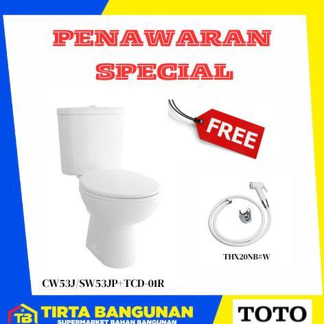 Tcd01r Jual New PROMO TOTO CW53J/SW53JP/TCD-01R CLOSET DUDUK / WC FREE JET ...
