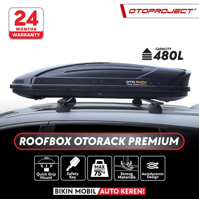 Gambar ROOF BOX OTORACK PREMIUM GLOSSY BLACK - GLOSSY BLACK dari Otoproject Kab. Tangerang Tokopedia