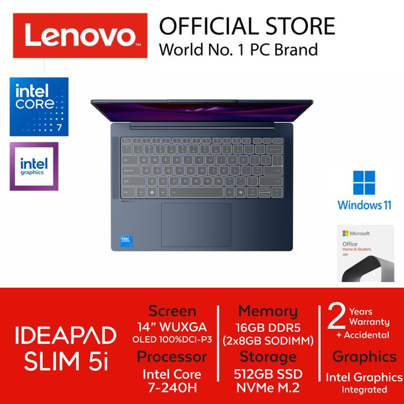 Lenovo Ideapad Slim 5i 04ID Intel Core 7-240H 16GB 512GB 14"WUXGA OLED Intel Graphics W11 OHS 2