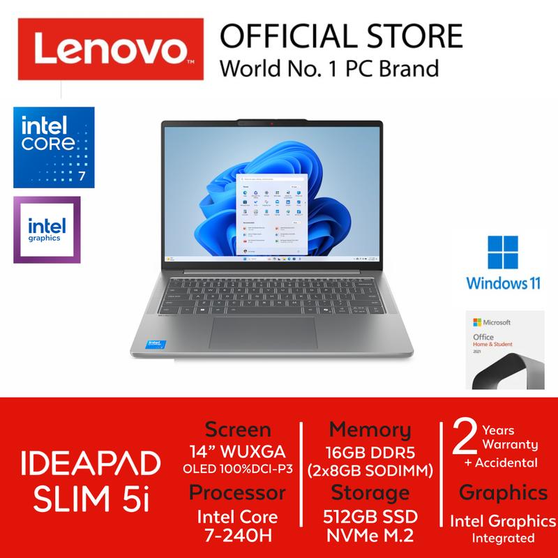 Lenovo Ideapad Slim 5i 04ID Intel Core 7-240H 16GB 512GB 14"WUXGA OLED Intel Graphics W11 OHS 0