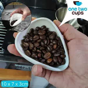 Mangkok Takar Kopi One Two Cups Coffee Dosing Tray Wadah Peralatan Takaran Keramik 40gr