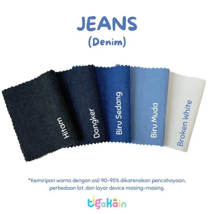 Terlaris 1 Meter Bahan Jeans Kain Denim 1