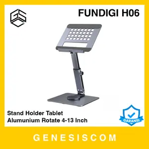 Stand Tablet FUNDIGI H06 - 4"/5"/6"/7"/8"/9"/10"/11"/12"/13" Inch - Holder Alumunium Rotate Telescopic Lipat iPad Tab HP Pad Dudukan Metal Besi Inci Aluminium Rotation Putar Rotasi Teleskopik
