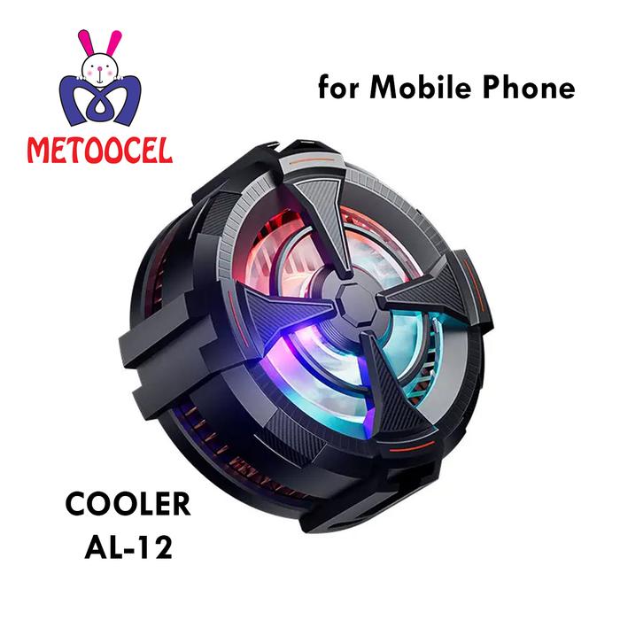 Gambar Cooler AL-12 Magnetic FanCooler Radiator Pendingin Cooling Fan Gaming Cooler For Mobile Phone/Tablet Kipas Angin dari Metoocel Kota Semarang Tokopedia