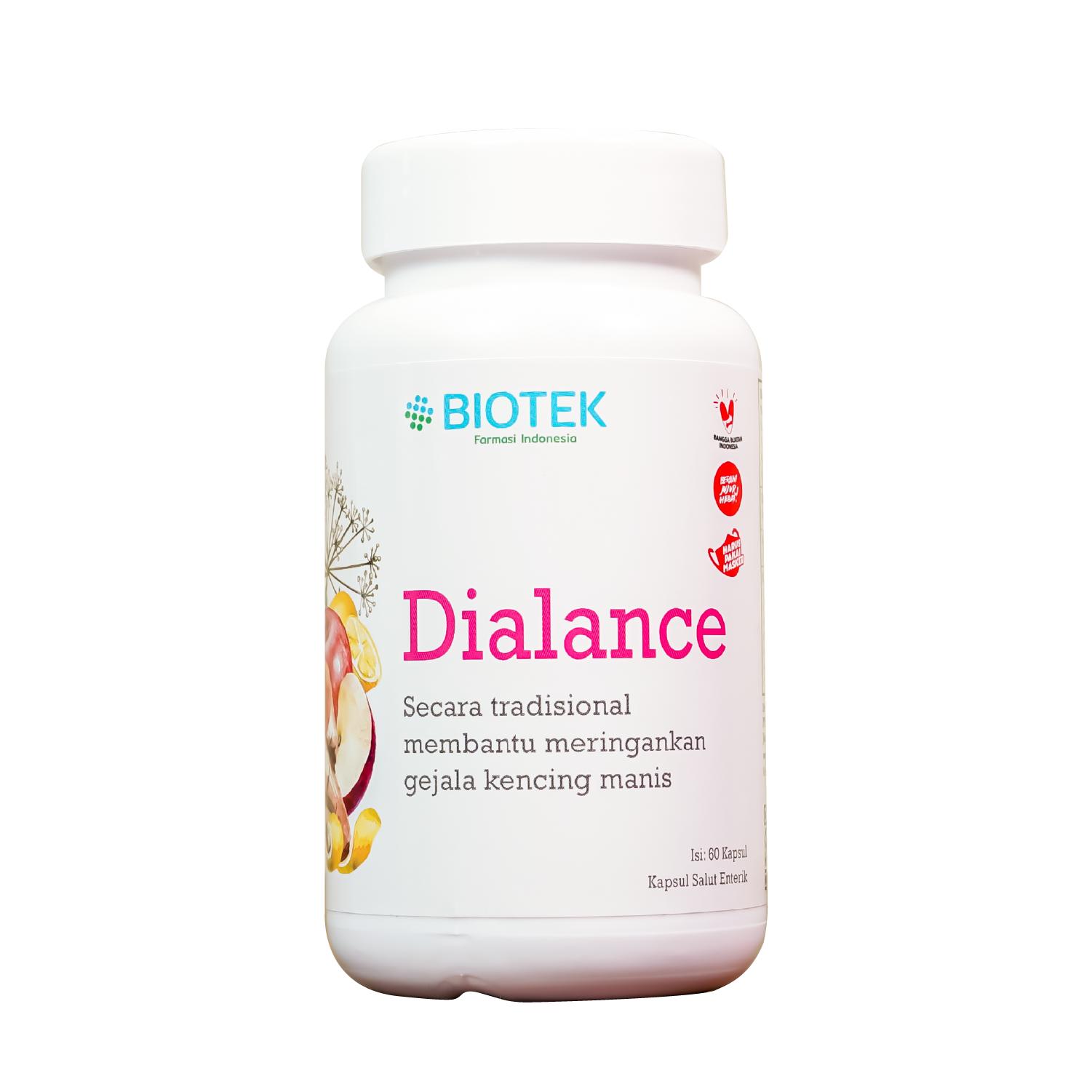 Biotek Farmasi Dialance - Obat Herbal Diabetes Kencing Manis 30 Capsul Membantu Menurunkan Gula Darah & Anti Inflamasi 100% Herbal POM TL210391591