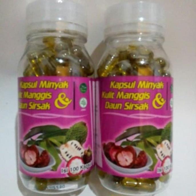 obat herbal khasiat ampuh kapsul minyak kulit manggis dan daun sirsak