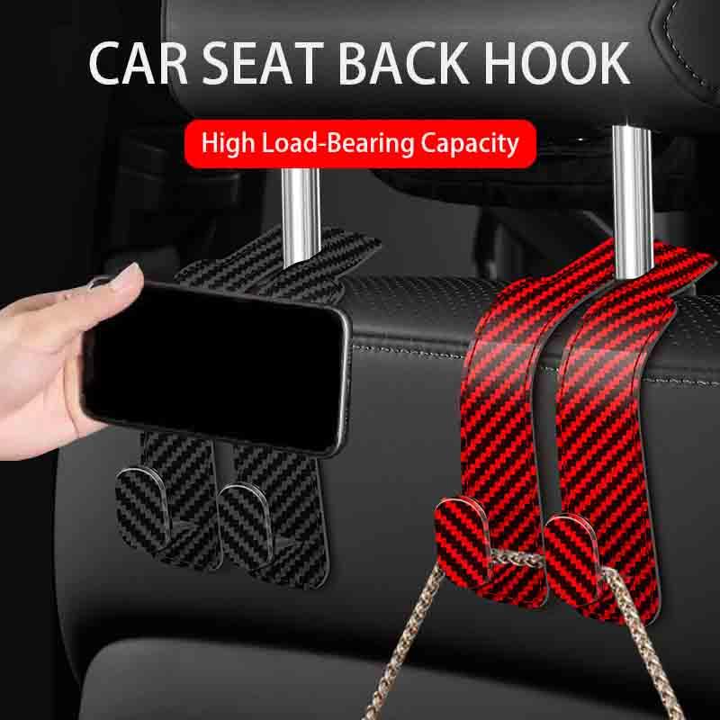 Hanger Kursi Mobil Gantungan Organizer Mobil Car Headrest Hanger Hook Holder Gantungan Barang Mobil Kait Multifungsi - Hitam