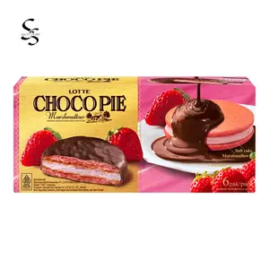 Lotte Choco Pie Marshmallow Strawberry 6 x 28 g
