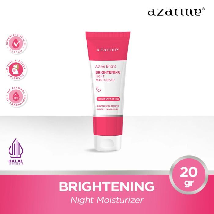 Gambar [GIFT] Azarine Active Bright - Brightening Night Moisturiser 20gr dari azarinecosmetic Kab. Sidoarjo Tokopedia