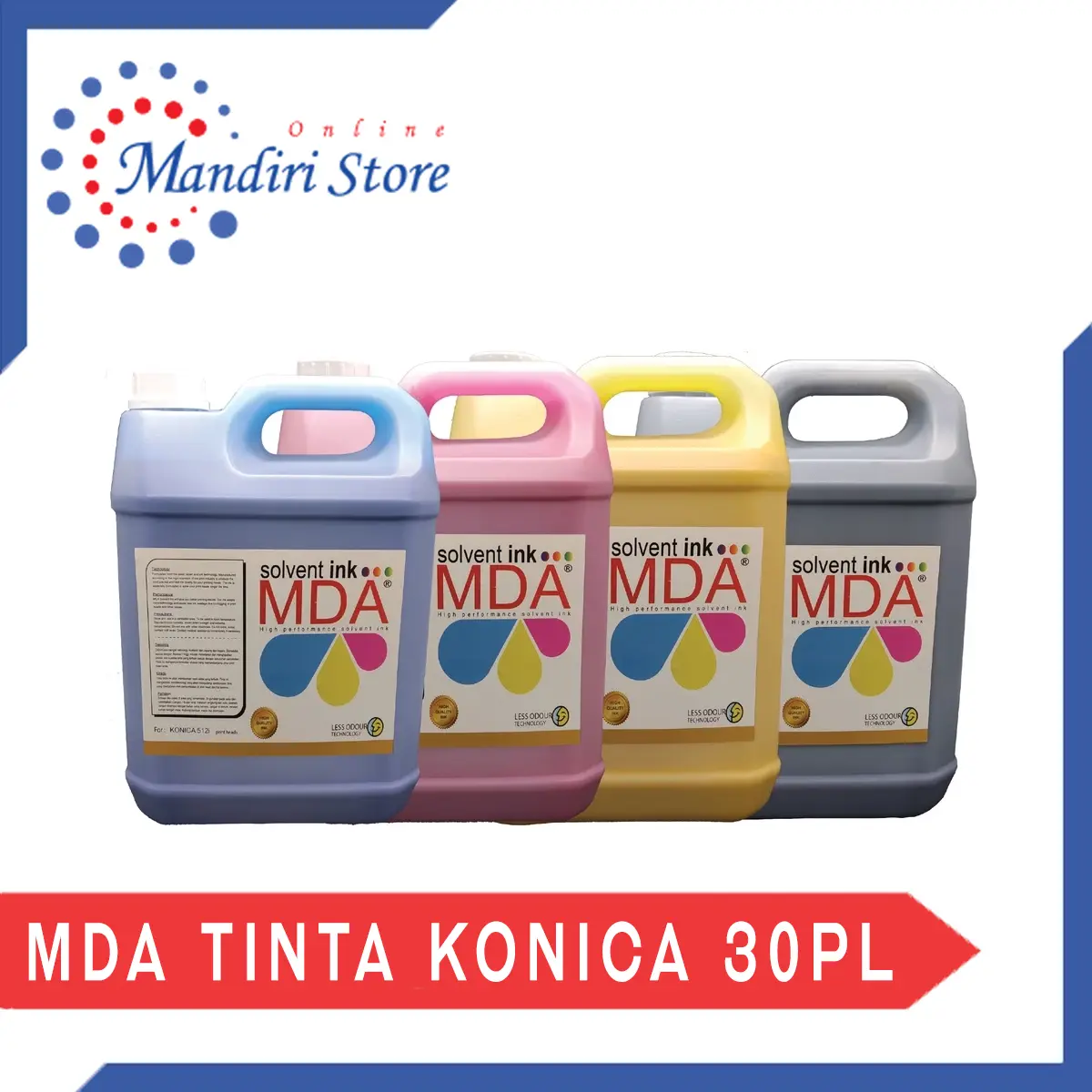 Tinta Konica 512i/30PL 5 Liter - C, M, Y, K - MDA | Refill Print 5L