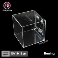 Gambar Carpentia | Kotak Saran Akrilik Minimalis - Kotak Amal Tips - 15x15x15 cm - Tipe C - Bening dari Carpentia Indonesia Kota Tangerang Selatan 5 Tokopedia