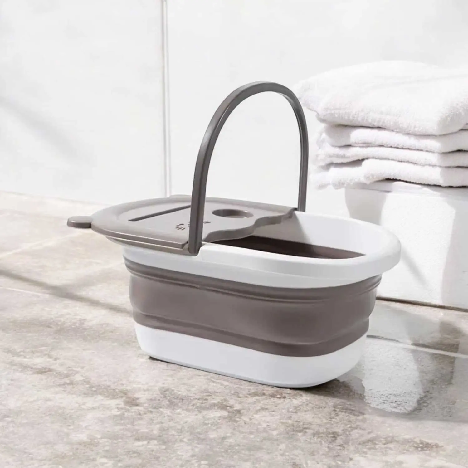 Ember Pijat Kaki Folding Foot Wash Tub SPA Sauna Massage Bucket -