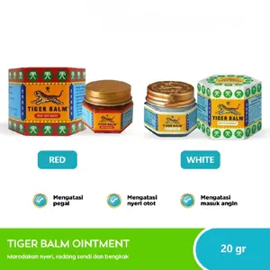 Tiger Balm Oinment White & Red 20gram - Tiger Balm Balsem Serba Guna Pereda Nyeri Sakit Otot Pegal Pilek dan Sakit Kepala Ringan