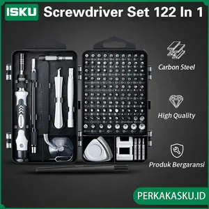 ISKU Obeng Set 122 In 1 Obeng Hp Laptop Komputer Alat Service Reparasi