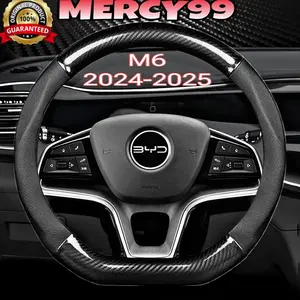 Cover Stir Sarung Setir Carbon Karbon Kulit Premium Mobil BYD M6 2024 2025