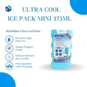 Ice Pack Mini,Gel Pendingin, Ice Pack Dingin Tahan Lama, Ultracool Ice Pack 375ml