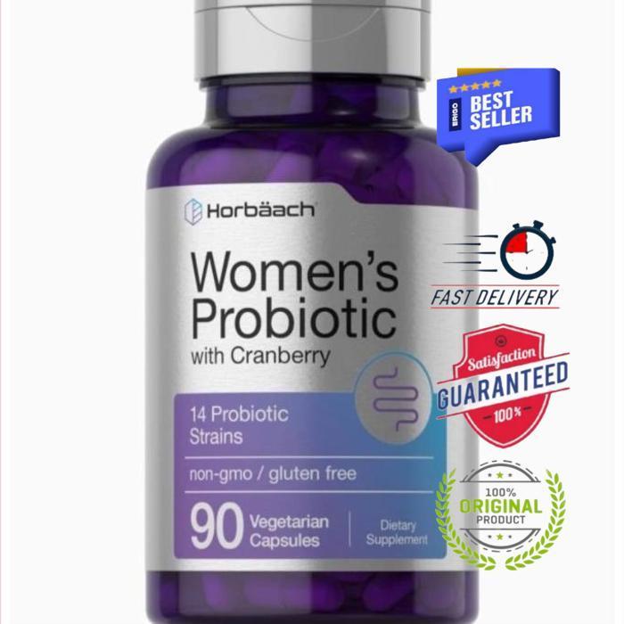 Terlaris Horbaach Women Women’S Probiotic Wanita Cranberry 14 Strains 90