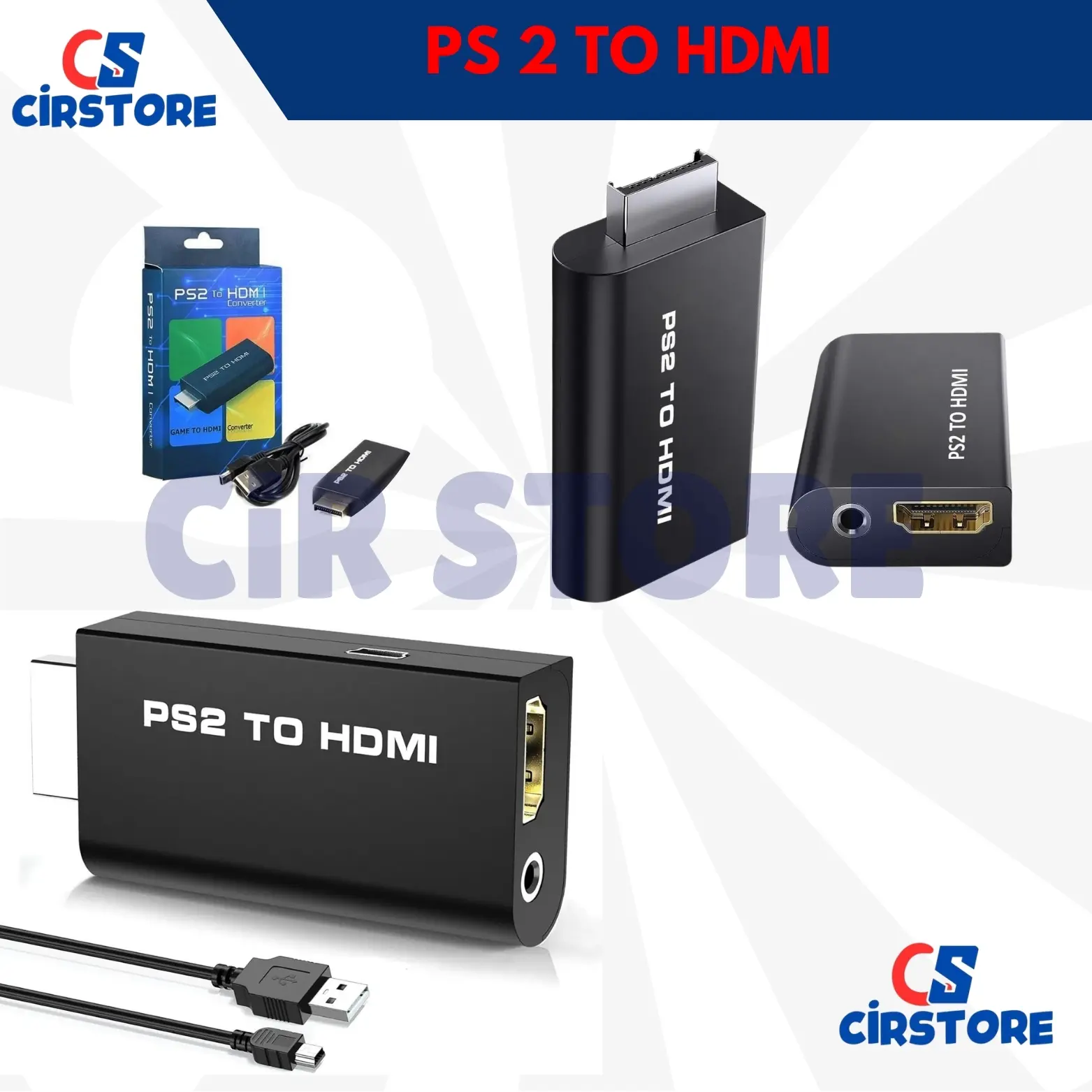 Hdmi Ps2 Converter To Hdmi 3.5mm Port/ Kabel ps2 paket converter ps 2 hdmi +kabel listrik/ Convertor Hdmi Ps2 Converter Ps2 To Hdmi