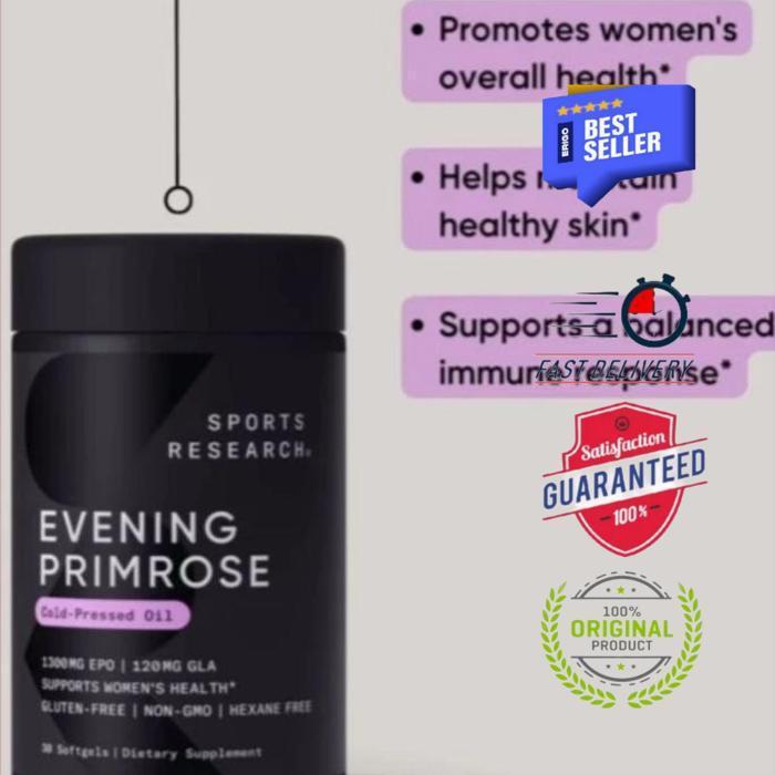 Terlaris Sport Sports Research Evening Primrose Oil Isi 30 Softgels