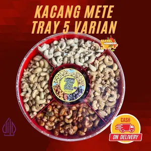 Kacang Mete Tray 5 Rasa Berat 1 Kg Mete goreng bakar sangrai pedas manis karamel coklat