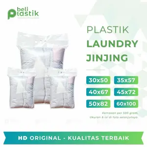Plastik Hd Laundry Jinjing 3 Jari Kiloan Tebal 30 35 40 45 50 60 Kantong Loundry Kiloan Bening