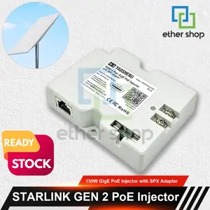 Yaosheng 150W 2-in-1 PoE Injector + SPX cable adapter for Starlink Gen 2
