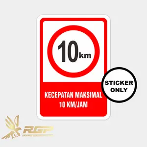 Sticker Kecepatan Maksimal 10km