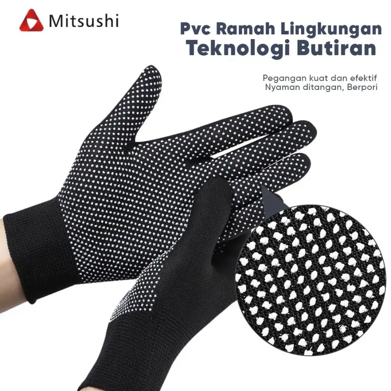 Mitsushi Sarung Tangan Kerja Karet Tebal / Durable Anti-Slip Gloves 3