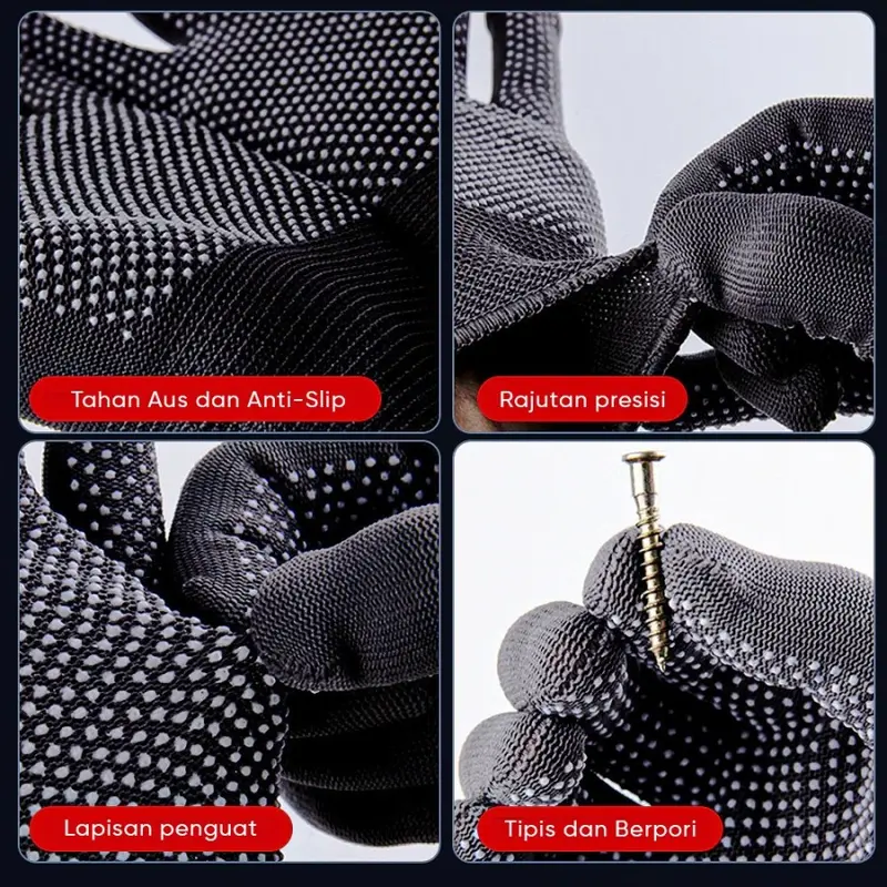 Mitsushi Sarung Tangan Kerja Karet Tebal / Durable Anti-Slip Gloves 1