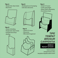 Gambar Carpentia | Brochure Holder Acrylic - Rak Tempat Brosur Akrilik - A5 Vertikal Portrait - Tipe A - [Pamflet Display Flyer Desk] dari Carpentia Indonesia Kota Tangerang Selatan 5 Tokopedia