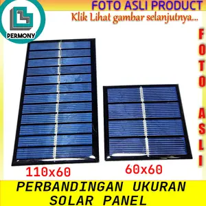 Mini Solar Panel 110x60 60x60 6V 2V dll diy power supply bank