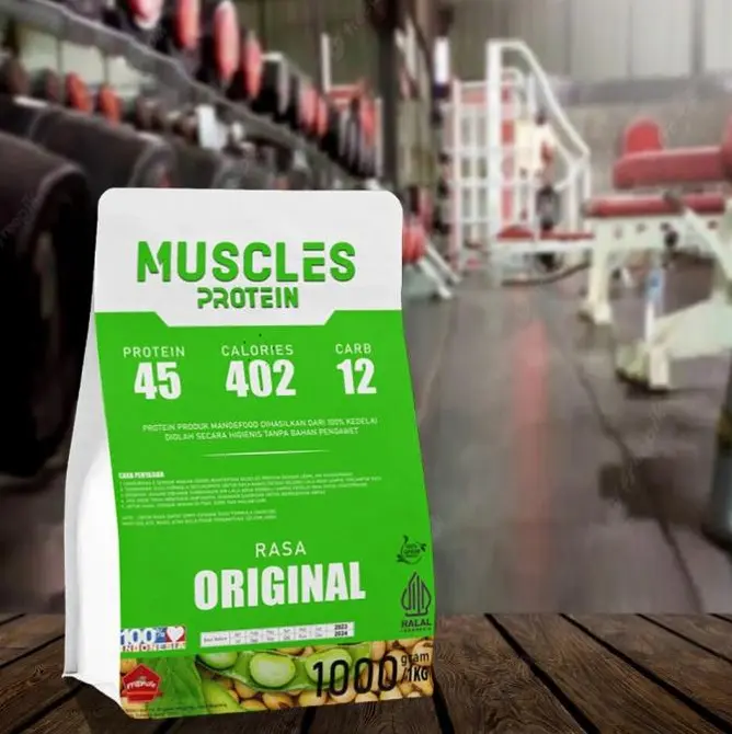 WHEY MUSCLES PROTEIN Kedelai Bubuk 1000 gram (1 KG) tinggi protein