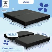 Gambar SLEEP OWL Divan Minimalis Knock Down Split 160 x 200 | Dipan Knockdown 2 Bagian - BLACK dari Citra furniture Kota Administrasi Jakarta Pusat 2 Tokopedia