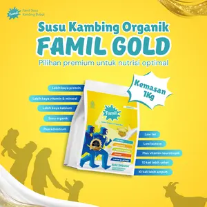 Susu Kambing Etawa Bubuk Murni Organik Super Premium 1000Gram / 1Kg Original Gold Lebih Sehat dan Berkualitas Rendah Laktosa Kaya Vitamin & Mineral serta Kalsium Famil Gold Halal & BPOM