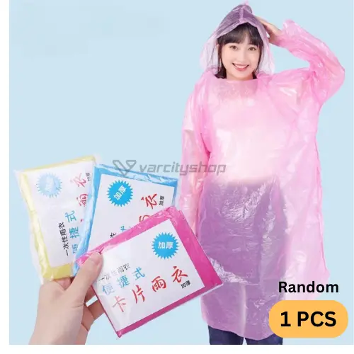 Jas Hujan Sekali Pakai Emergency Plastik Tipis Disposable Raincoat