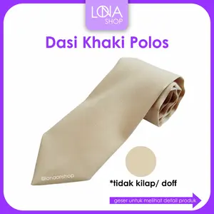 Dasi Polos Khaki / Krem Tidak Kilap / Doff
