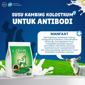 Susu Kambing Etawa Bubuk Original Kolostrum 1000 Gram / 1Kg Famil Murni Colostrum Lebih Kaya Manfaat & Nutrisi Kalsium Untuk Tulang BPOM Halal Organik