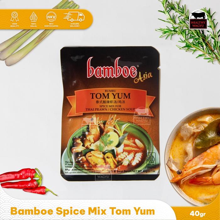Gambar Bamboe Bumbu Tom Yum | Thai Prawn / Chicken Soup Spice Mix (60 g) dari Healthywagyu Meatshop Kota Bandung Tokopedia