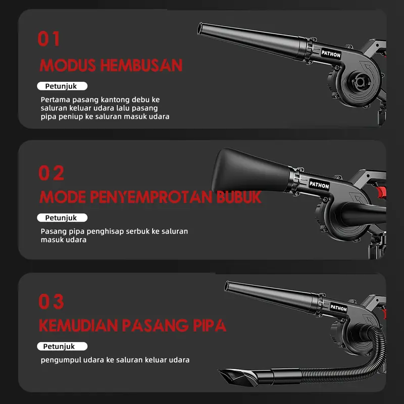 【Guncang 6.6】SOARFLY Mesin Blower Baterai 2 IN 1 Meniup Menghisap Blower Keong Mesin Blower Penghisap Angin Alat peniup angin Mesin Blower Baterai 688V 1588V 2IN1 meniup menghisap Blower Keong Mesin Blower Tangan Baterai Cordless Blower 2