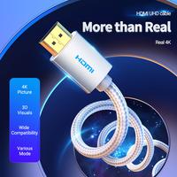 Gambar Vention Kabel HDMI 2.0 4K Ultra HD Cotton Braided Silvery Metal HDMI Cable 3 M 3 Meter - AABII dari Vention Tangerang Kab. Tangerang 2 Tokopedia