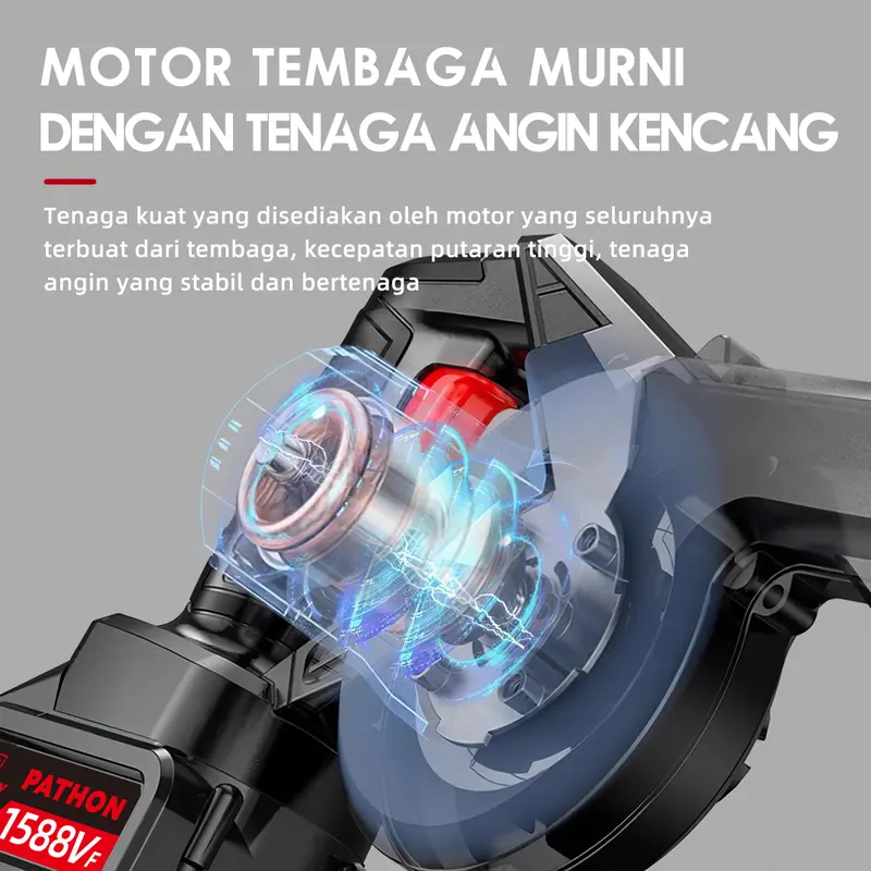 【Guncang 6.6】SOARFLY Mesin Blower Baterai 2 IN 1 Meniup Menghisap Blower Keong Mesin Blower Penghisap Angin Alat peniup angin Mesin Blower Baterai 688V 1588V 2IN1 meniup menghisap Blower Keong Mesin Blower Tangan Baterai Cordless Blower 3