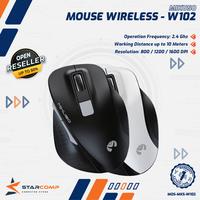 Gambar Mikuso MOS-W102 Mouse Wireless 2.4Ghz 1600DPI - Putih dari Starcomp Solo Kab. Sleman 1 Tokopedia