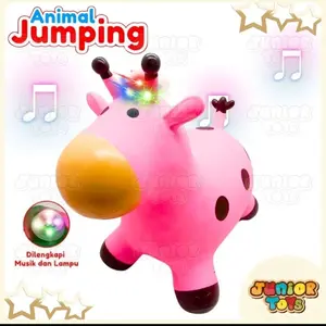 kuda kudaan karet jumping animal mainan anak anak bentuk hewan lucu untuk usia 2 tahun keatas